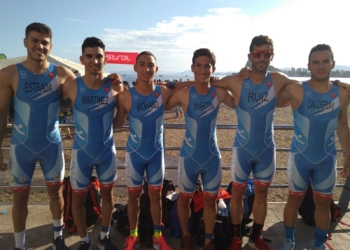 Triatletas melillenses que se dieron cita en la competición que se disputó durante todo este fin de semana en Águilas.