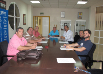 Algunos componentes de la junta directiva de la Asociación de la Prensa Deportiva de nuestra ciudad.