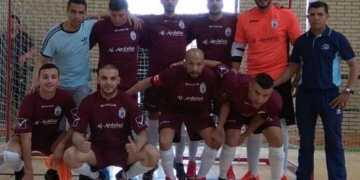 Componentes de la escuadra melillense que jugó el partido de ida en tierras sevillanas.