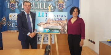 Imagen de la presentación del cartel por parte de Antonio Miranda y Sonia Urbaneja.