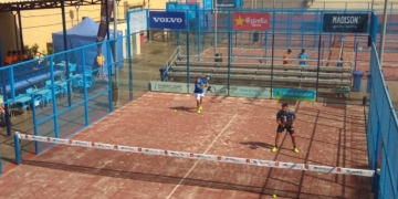 Imagen de uno de los partidos disputados en este Melilla Challenger.