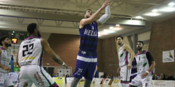 Imagen de uno de los partidos de la escuadra melillense en la temporada pasada.