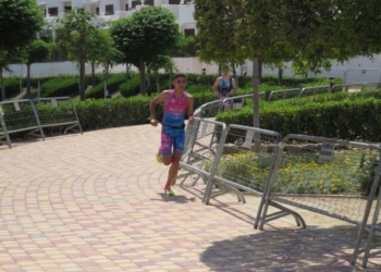 El melillense, Montoro, en plena prueba catalana.