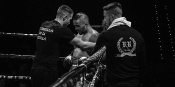 El melillense Ali Bonilla, en el último de los combates que realizó esta temporada.