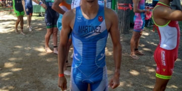 Álvaro Martínez, fue el mejor en el Nacional de Triatlón.