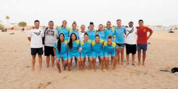 Integrantes del combinado femenino de la Federación Melillense de Fútbol que se jugará el título nacional