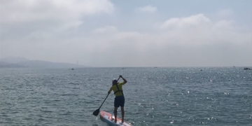 Las condiciones meteorológicas acompañaron a los palistas en su salida desde las playas malagueñas.