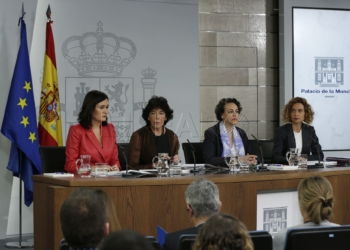 Imagen de la rueda de prensa posterior al Consejo de Ministros