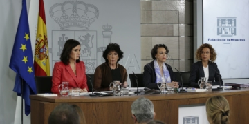 Imagen de la rueda de prensa posterior al Consejo de Ministros