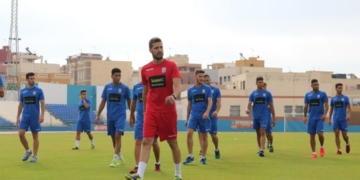 Imagen de una de las sesiones de entrenamientos del Melilla.