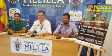 El consejero de Deportes.Antonio Miranda, durante la presentación del preeuropeo de voleibol