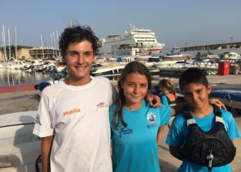 Imagen de los tres primeros campeones de la Regata de Feria 2018.