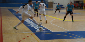 Imagen de uno de los partidos de la escuadra melillense durante la temporada pasada.