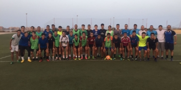 Componentes del cuadro melillense que están realizando los entrenamientos de pretemporada.