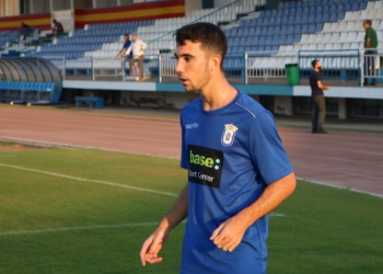 El jugador juvenil, en una de las sesiones de entrenamiento.