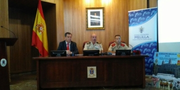 Imagen de la rueda de prensa que se llevó a cabo en el Cuartel General de la Comgemel para presentar los últimos detalles sobre el II Desafío Melilla.