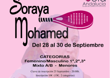 Cartel anunciador del V Torneo Solidario ‘Soraya Mohamed’.