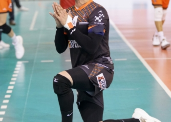 Vinicius Noronha Da Silva, en uno de sus partidos con el CV Teruel.