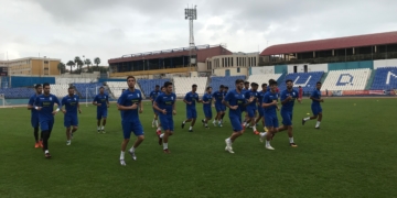 Carrera continua de los jugadores de la primera plantilla de la UD Melilla
