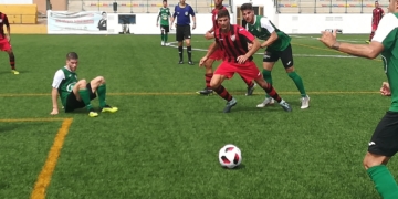 Imagen del último encuentro disputado por la escuadra melillense en esta Tercera División.