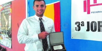 Riduan Amar, máximo dirigente de la halterofilia local.