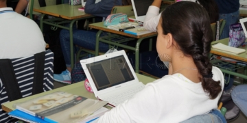 Imagen de archivo del interior de un aula en un centro de Melilla.
