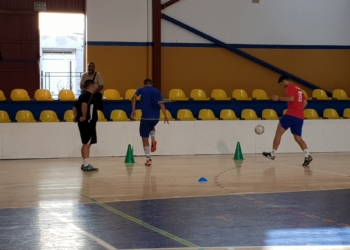 Sesión de entrenamiento de la Peña Real Madrid
