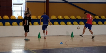 Sesión de entrenamiento de la Peña Real Madrid