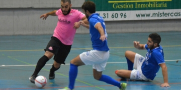 Los melillenses, en el último de los partidos de la liga regular.