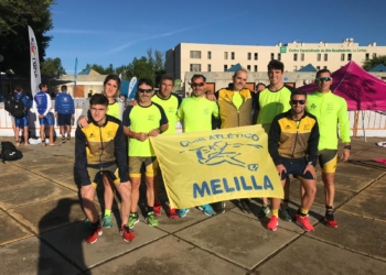 Miembros del Club Atlético Melilla trás la Competición