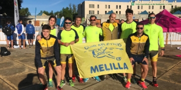 Miembros del Club Atlético Melilla trás la Competición