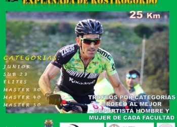 Cartel anunciador de la competición a disputarse en la mañana de hoy