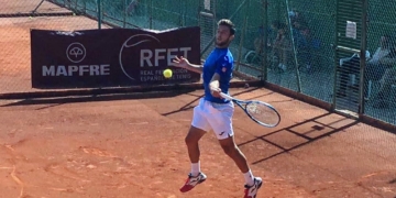 El favorito número uno del torneo, en su partido de ayer.
