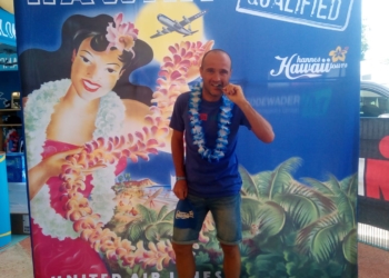 El triatleta melillense, en el momento de clasificarse para este Campeonato del Mundo.