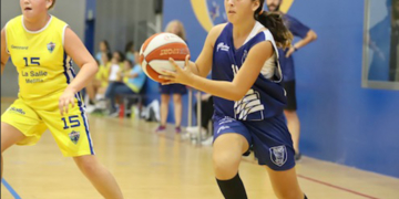 Imagen de uno de los encuentros disputados el pasado fin de semana por los conjuntos base del Club Melilla Baloncesto.