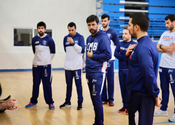 Los jugadores melillenses en la sesión de entrenamiento desarollada en la jornada de ayer.
