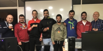 Componentes de la Federación Melillense de Tenis que estuvieron presentes en estas jornadas deportivas.