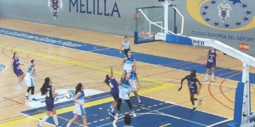 Imagen del último partido de liga de las melillenses