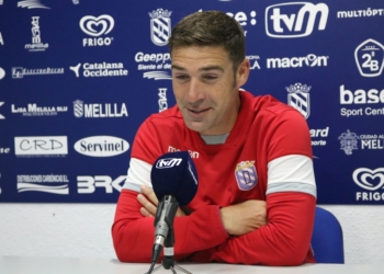 El máximo responsable del banquillo melillense, en rueda de prensa