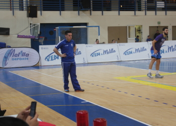 David Sánchez, entrenador del cuadro local, en el último de los partidos.