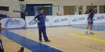 David Sánchez, entrenador del cuadro local, en el último de los partidos.