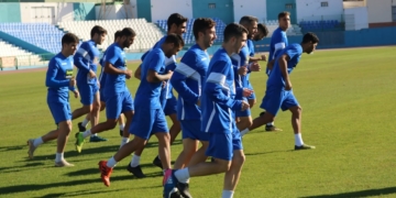 Los jugadores de la plantilla azulina quieren finalizar el año 2018 con una victoria frente al Real Murcia de Manolo Herrero.