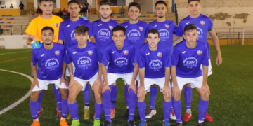 Uno de los onces iniciales de la escuadra de nuestra ciudad en la presente temporada liguera.