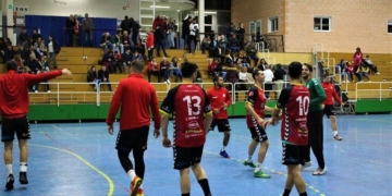 Imagen de los jugadores cordobesistas en su pabellón.