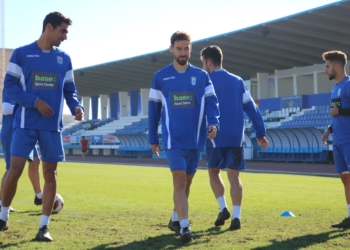 Imagen de la sesión de entrenamiento del día de ayer.