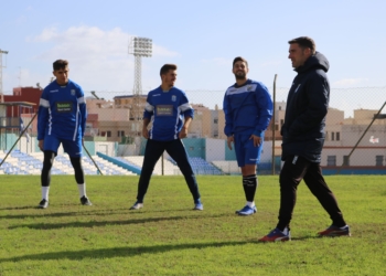 El técnico unionista, en una de las sesiones de entrenamientos.