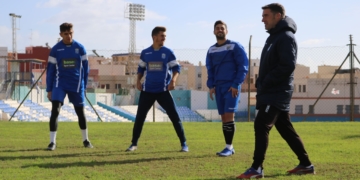 El técnico unionista, en una de las sesiones de entrenamientos.