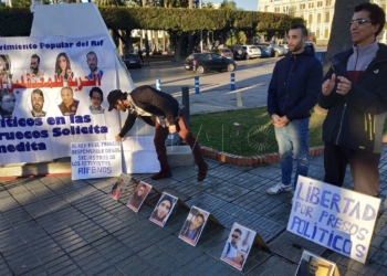 Rifeños se manifiestan para pedir a Marruecos la libertad de los presos