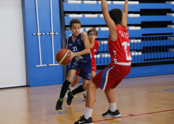 Imagen del partido del infantil masculino.