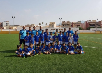 Jugadores de las categorías inferiores de la UD Melilla en la presente temporada liguera.